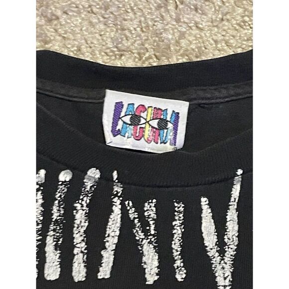 LAGUNA All-Over Tribal Aztec Design Men's Black Shirt Large VTG 80s 90s USA‎ - Picture 7 of 7